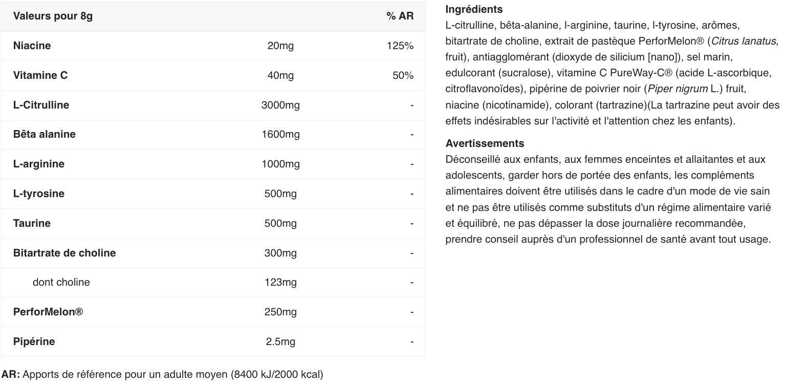 Pump Pré-workout Pineapple Crush ( 400g en poudre )