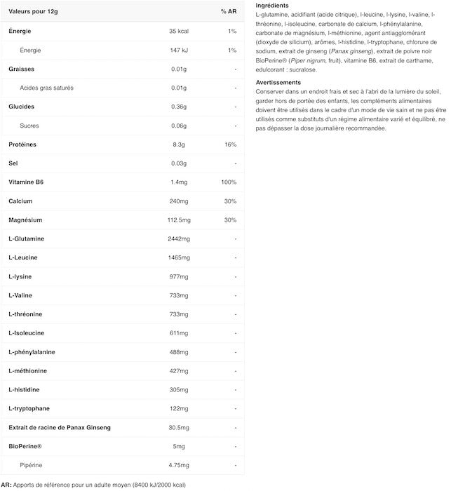 Caretaker Glow EAA Lime Limon ( 360g en poudre )
